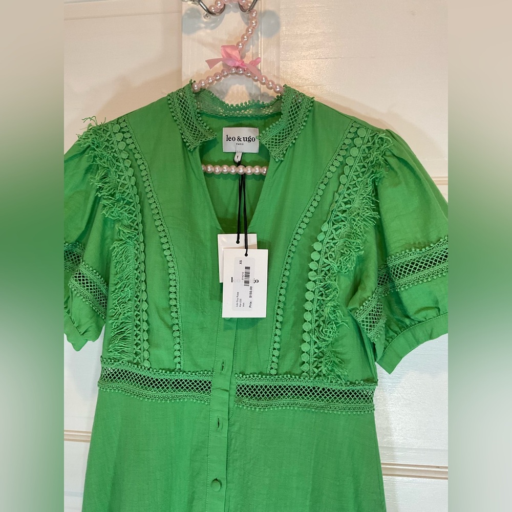 Green Ruffled Dress - Picture 6 of 10